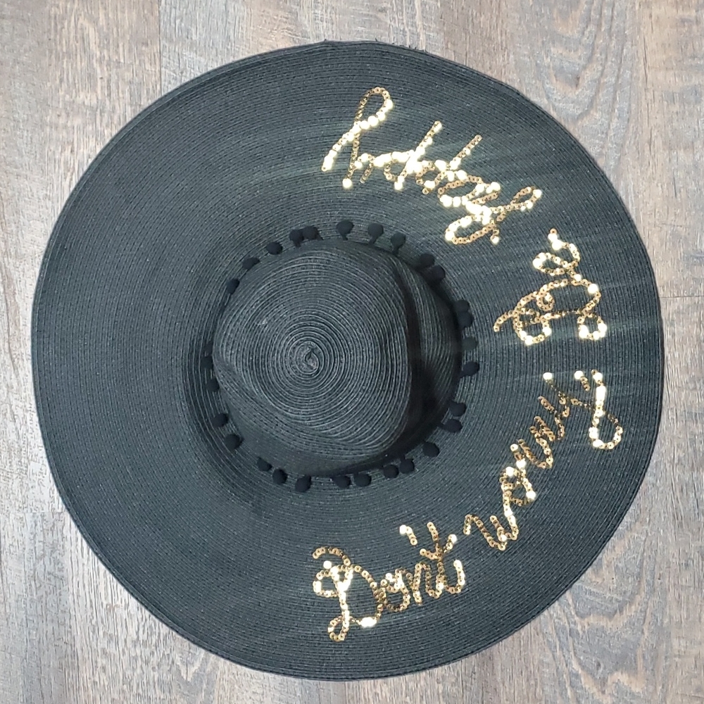 Don't worry be happy beach hat. One size